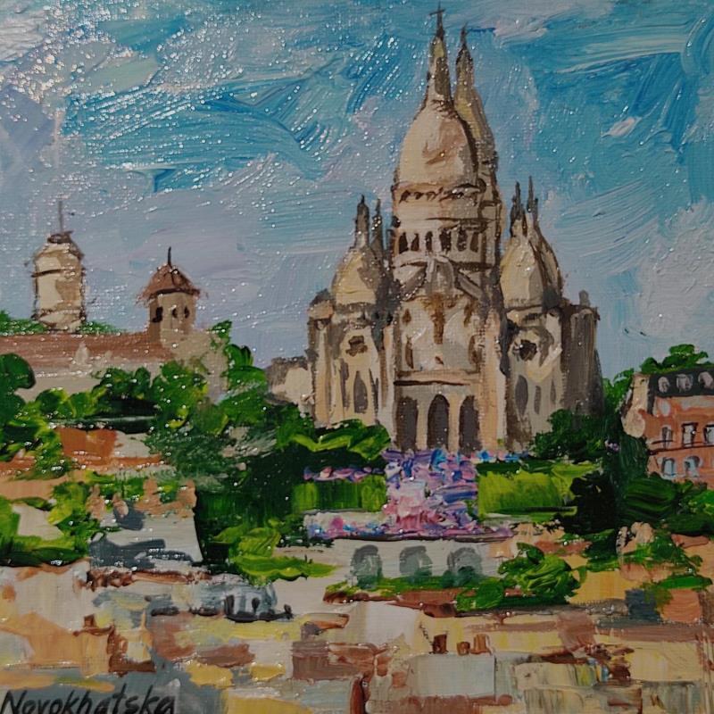Painting Sacré Coeur by Novokhatska Olga | Painting Figurative Acrylic, Oil Pop icons, Urban