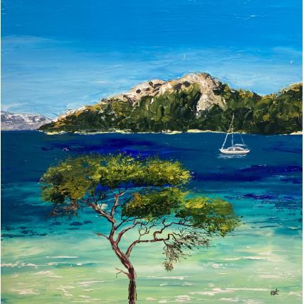 Painting Beauté des îles d'or by Rey Ewa | Painting Figurative Acrylic Landscapes