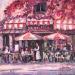 Peinture Le café  Saint Paul par Dontu Grigore | Tableau Figuratif Urbain Huile