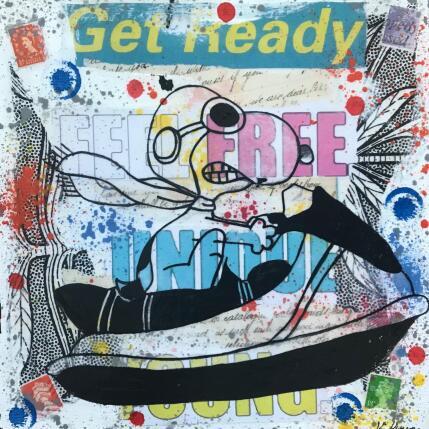Painting Snoopy jet ski by Kikayou | Painting Pop-art Acrylic, Gluing, Graffiti Pop icons