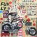 Painting Snoopy harley vintage  by Kikayou | Painting Pop-art Pop icons Graffiti Acrylic Gluing