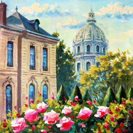 Painting The Gardens of Musée Rodin by Pigni Diana | Painting Figurative Oil Architecture, Nature, Urban