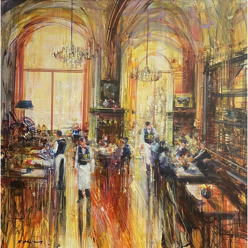 Painting D'Or et de Houblon by Frédéric Thiery | Painting Figurative Acrylic Life style