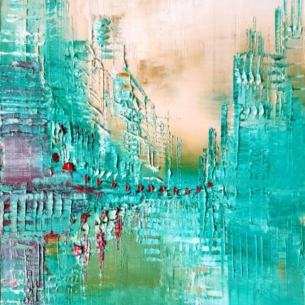 Painting Le printemps dans la ville by Levesque Emmanuelle | Painting  Oil
