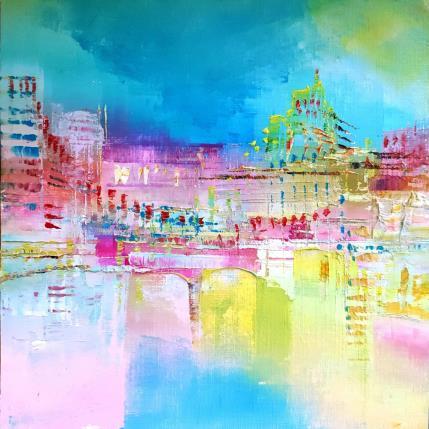 Painting Les ponts multicolores by Levesque Emmanuelle | Painting  Oil Pop icons