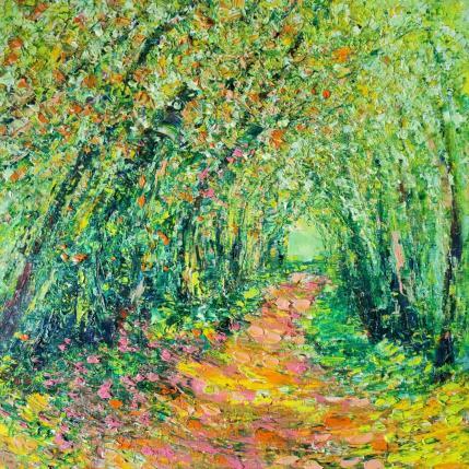 Painting Le soleil dans l'allée by Levesque Emmanuelle | Painting  Oil