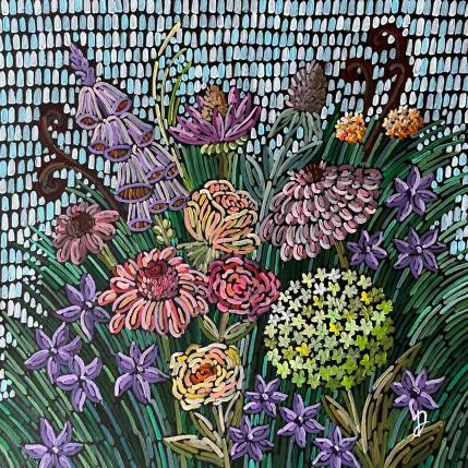 Painting fleurs colorées by Dmitrieva Daria | Painting Impressionism Acrylic Nature