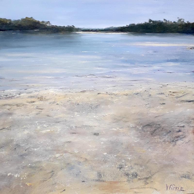 Painting Soleil sur le sable by Fièvre Véronique | Painting Figurative Acrylic Nature