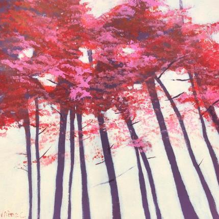 Painting Elévation by Fièvre Véronique | Painting Figurative Acrylic Nature