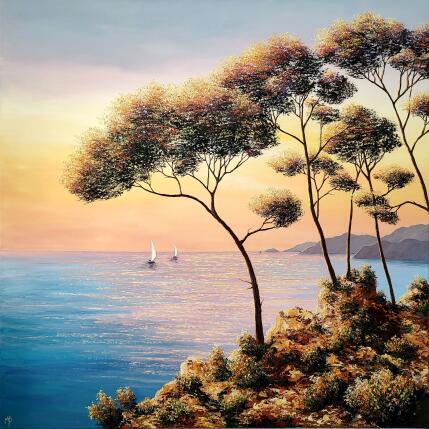 Painting Confidence des pins by Blandin Magali | Painting Figurative Oil Landscapes