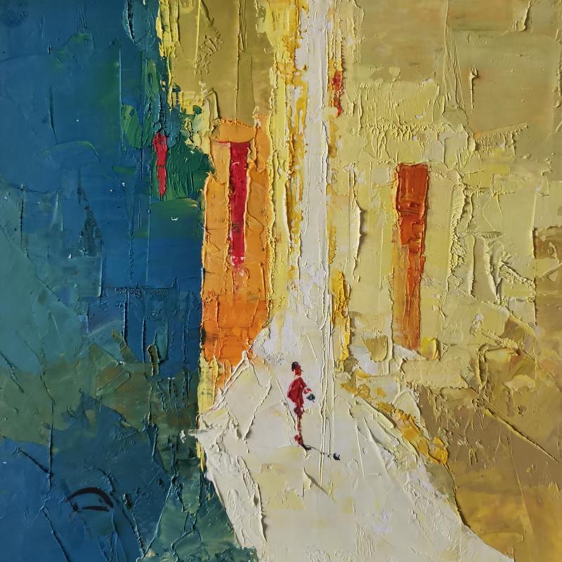 Painting De color verd by Tomàs | Painting Abstract Oil Life style, Society, Urban