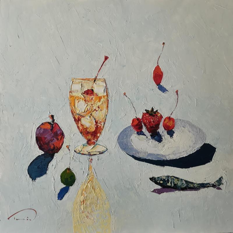 Painting Cocktail by Tomàs | Painting Impressionism Oil Still-life