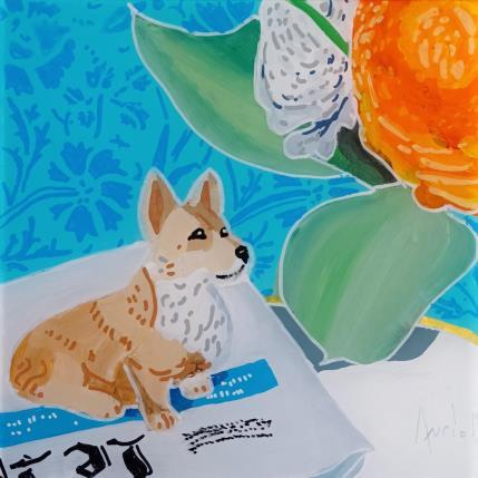 Painting Liz préférait le printemps by Auriol Philippe | Painting Figurative Acrylic, Plexiglass, Posca Still-life