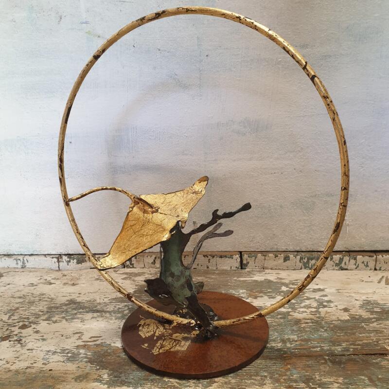 Sculpture BABY RAIE by Eres Nicolas | Sculpture Figurative Metal Animals