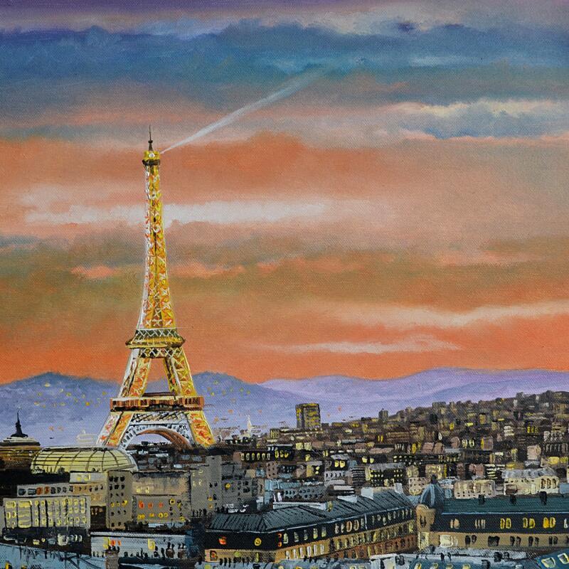 Painting CREPUSCULO DE AMOR by Rodriguez Rio Martin | Painting Impressionism Oil Urban