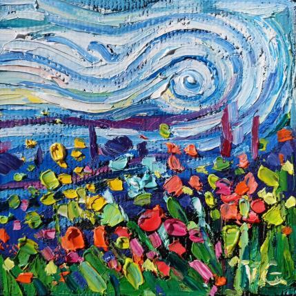 Painting Small wild Flowers  by Georgieva Vanya | Painting Figurative Oil Landscapes