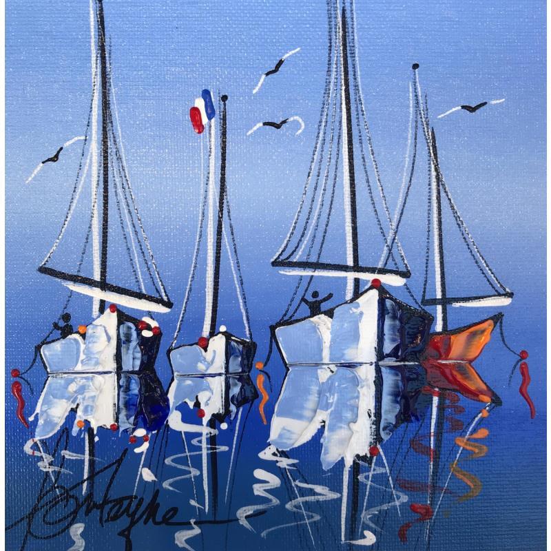 Painting Viens on est prêts by Fonteyne David | Painting Figurative Acrylic Marine