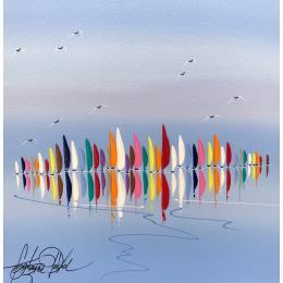 Painting A l'aventure by Fonteyne David | Painting Figurative Acrylic Marine