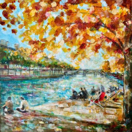 Painting Golden Autumn by Solveiga | Painting  Acrylic Architecture
