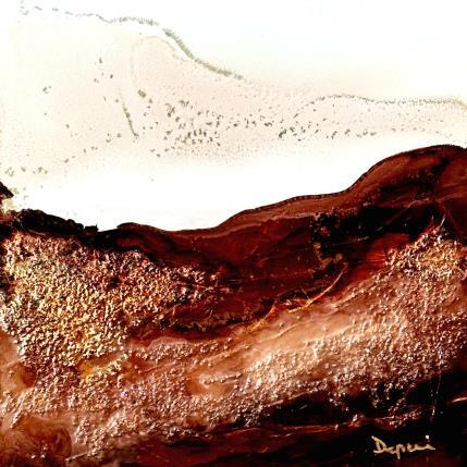 Painting 2374 Poésie Mocha Mousse by Depaire Silvia | Painting Abstract Acrylic Landscapes, Minimalist