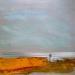 Painting Couple plage du Lido 2 by Mahieu Bertrand | Painting Figurative Landscapes Marine Metal