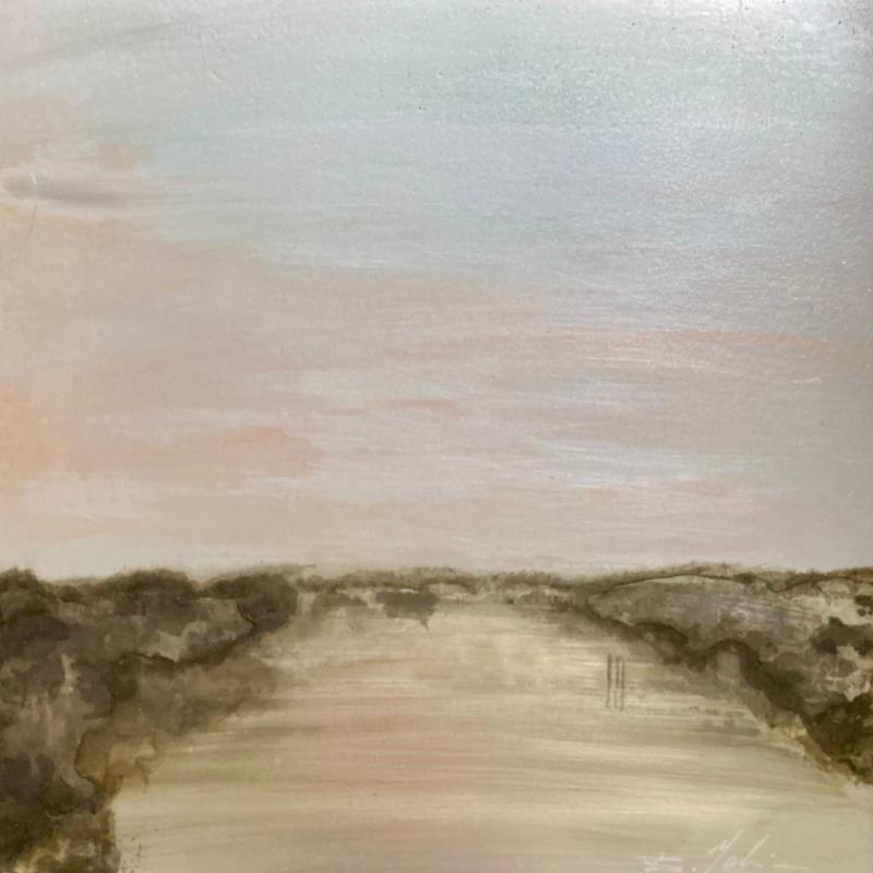 Painting Canal aux Salins by Mahieu Bertrand | Painting Figurative Metal Landscapes