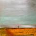 Painting Couple plage des 3 digues 1 by Mahieu Bertrand | Painting Figurative Landscapes Marine Metal