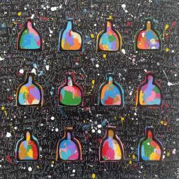 Painting ABUS DE COULEURS by Mam | Painting Pop-art Acrylic Life style, Pop icons, Society