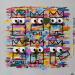 Painting HAPPY POTES BONHEUR by Mam | Painting Street art Society Pop icons Acrylic