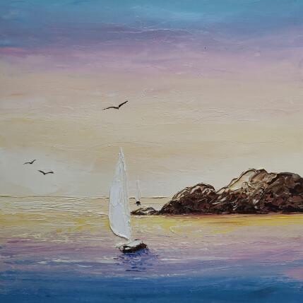 Painting Emerveillement by Blandin Magali | Painting Figurative Oil Landscapes