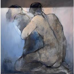 Painting Histoir de O by Chaperon Martine | Painting Figurative Acrylic Nude