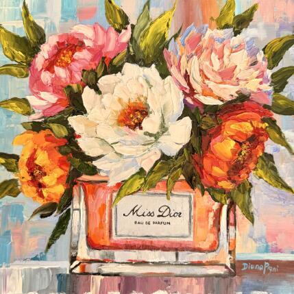 Painting Floral Essence of Miss Dior by Pigni Diana | Painting Impressionism Oil