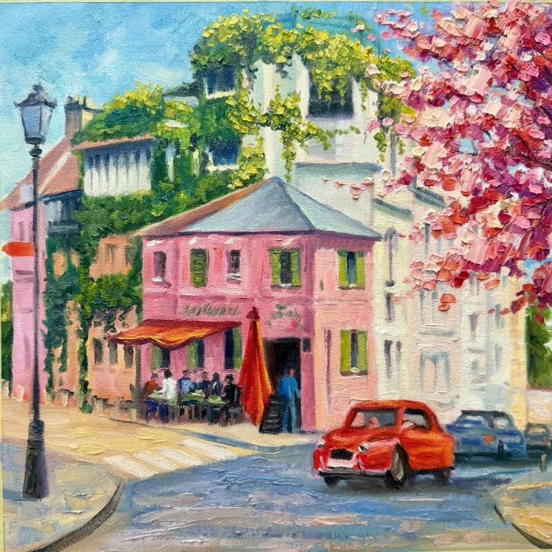 Painting Paris Montmartre by Pigni Diana | Painting Impressionism Oil Architecture, Landscapes, Urban
