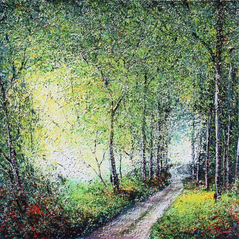 Painting mon moment de tranquilité by Dessapt Elika | Painting Impressionism Acrylic, Sand