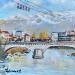 Painting Voyage au dessus de l Isère  by Lallemand Yves | Painting Figurative Urban Acrylic