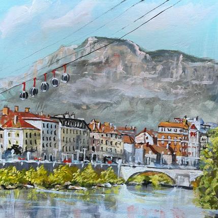 Painting Reflets sur l Isère  by Lallemand Yves | Painting Figurative Acrylic Urban