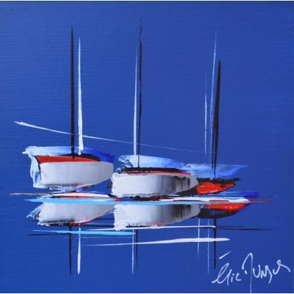 Painting Blue by Munsch Eric | Painting Figurative Acrylic, Oil Marine, Pop icons