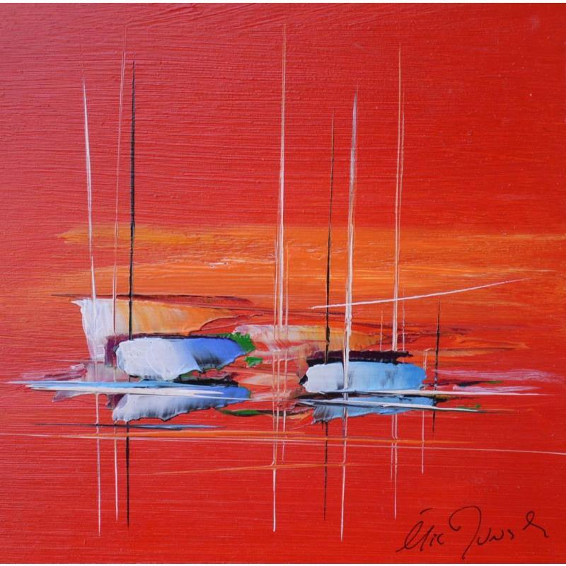 Peinture Le voyage rouge par Munsch Eric | Tableau Figuratif Acrylique, Huile Marine