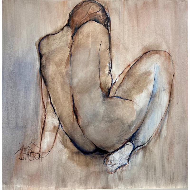 Peinture De vous à moi par Chaperon Martine | Tableau Figuratif Acrylique Nu