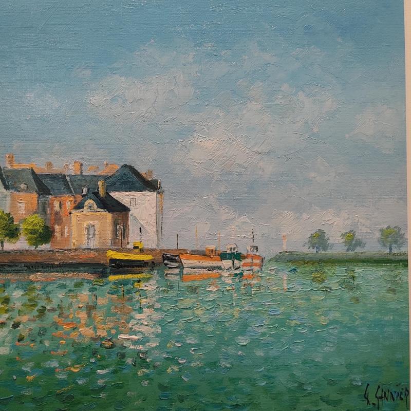 Painting St Valery le port by Sannier Daniel | Painting Impressionism Oil Landscapes