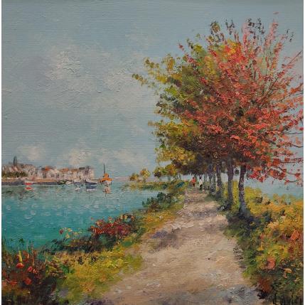 Painting Chemin du Halage à St Val by Sannier Daniel | Painting Impressionism Oil Landscapes