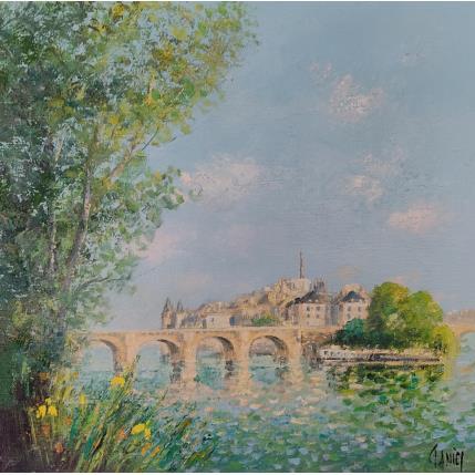 Painting Île Saint Louis by Sannier Daniel | Painting Impressionism Oil Landscapes