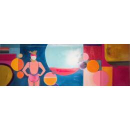 Painting Croisière by Lau Blou | Painting Abstract Acrylic, Gluing, Gold leaf