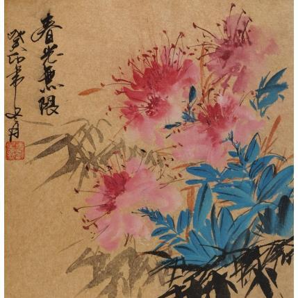Peinture Spring scenery par Yu Huan Huan | Tableau