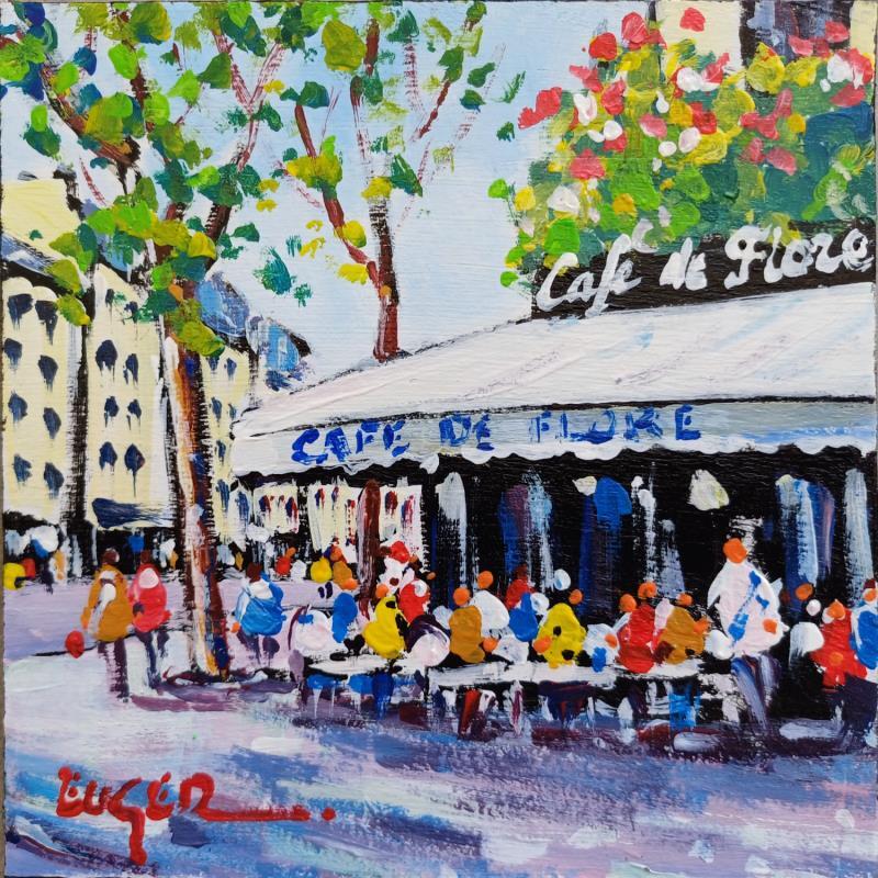 Painting BOULEVARD SAINT GERMAIN A PARIS by Euger | Painting Figurative Acrylic Life style, Society, Urban