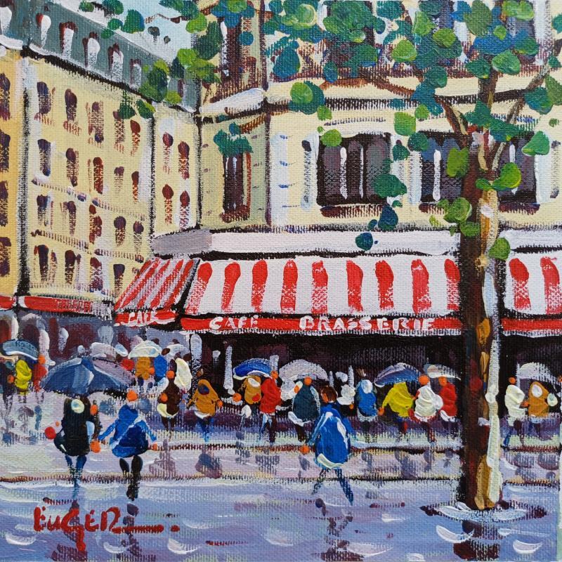 Painting BRASSERIE RUE SAINT LAZARE A PARIS by Euger | Painting Figurative Acrylic Life style, Pop icons, Society, Urban
