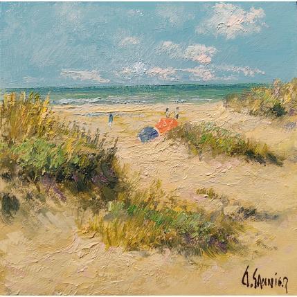 Painting Les dunes en baie de Somme by Sannier Daniel | Painting Impressionism Oil Landscapes