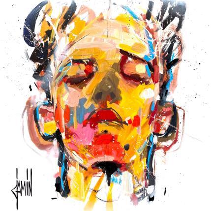 Painting Introportrait au printemps by Jamin David | Painting Figurative Oil