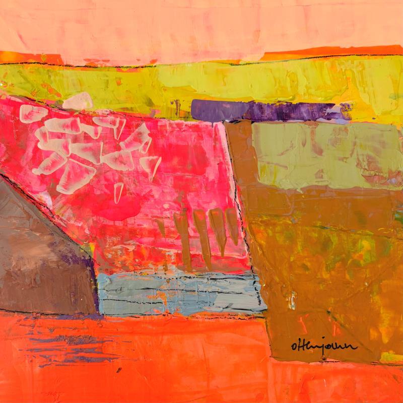 Peinture Soleil de terre 1 par Ottenjann Andrea | Tableau Abstrait Acrylique Paysages