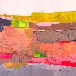 Painting Rythme de la nature 4 by Ottenjann Andrea | Painting Abstract Acrylic Landscapes